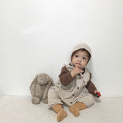 Infant Jumpsuit Male Baby Corduroy Vest Bag Fart Romper